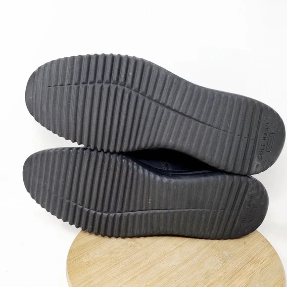 Cole Haan OriginalGrand Shoes Mens 11.5 Triple Black Wingtip Oxford Sneaker - Picture 11 of 14